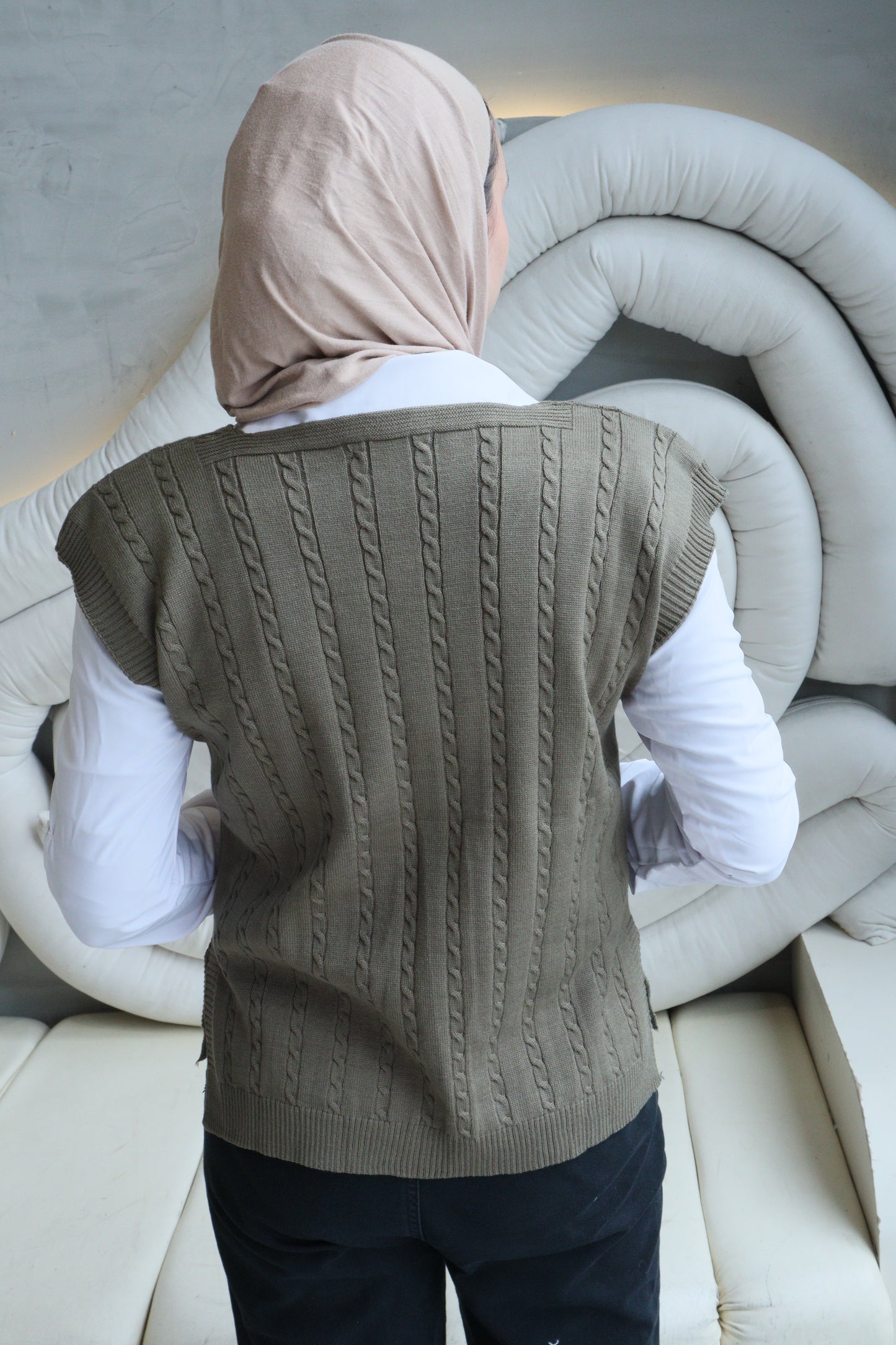 Olive Knit Vest