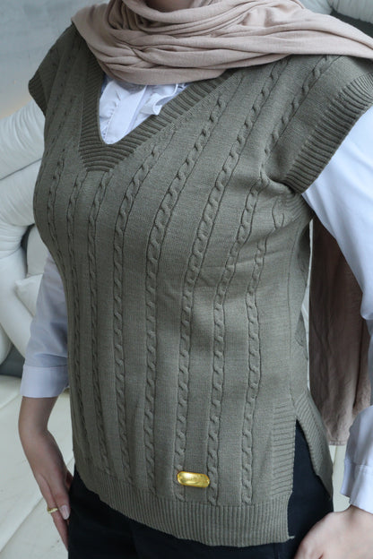 Olive Knit Vest